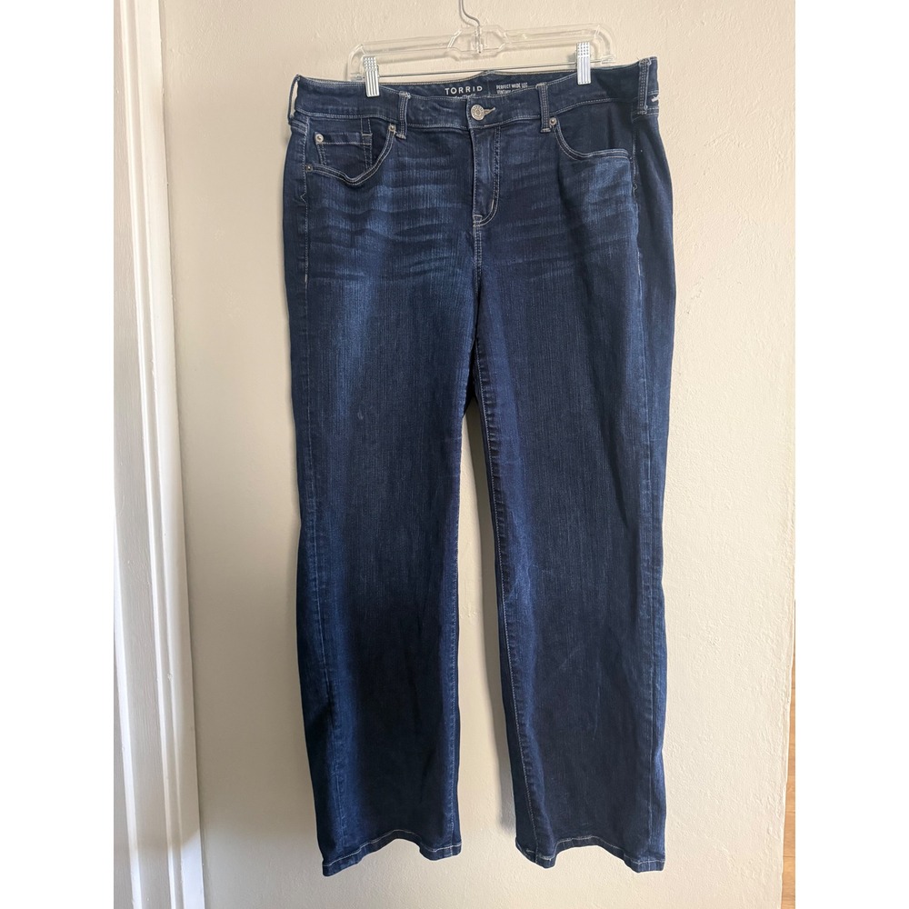Torrid Perfect Wide Leg Stretch Jeans Dark Wash 16T tall boho y2k cozy casual wh